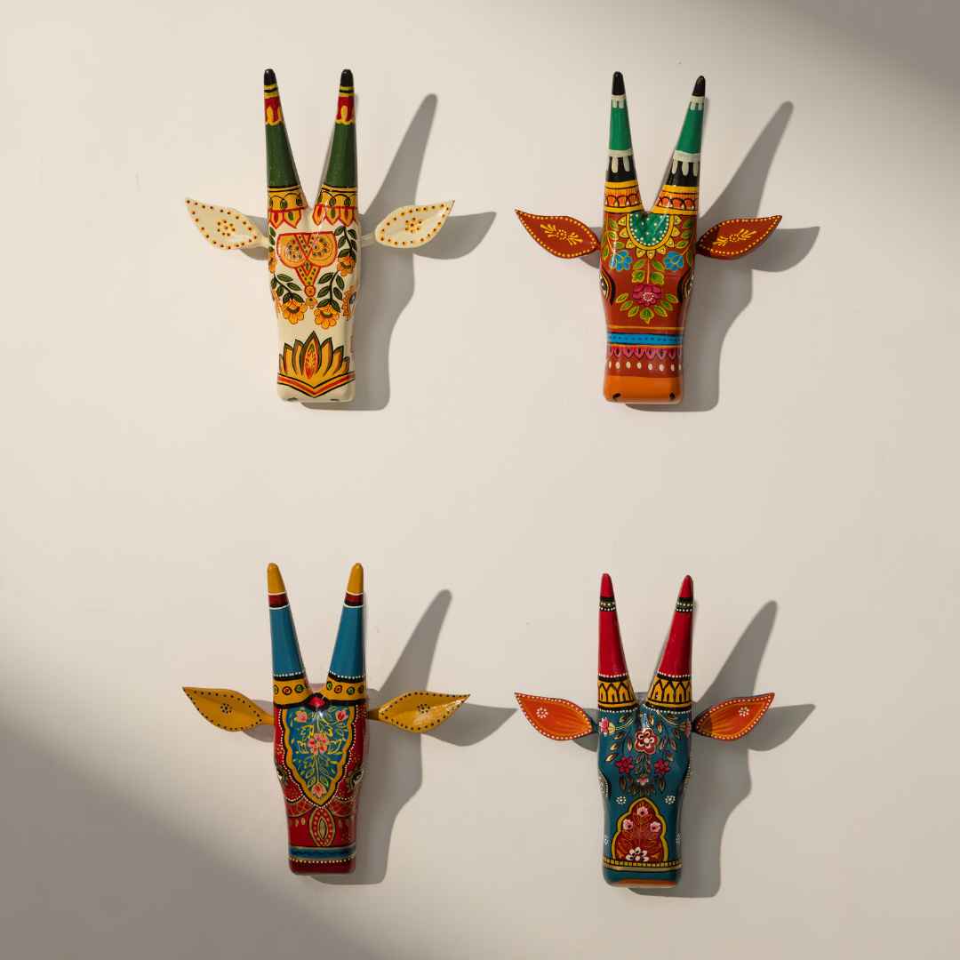 Wooden Cow Wall Decor