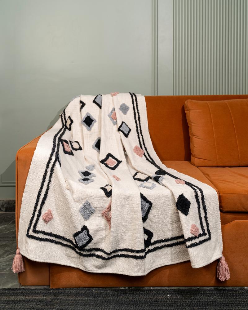 Atrangi Studio Boho Therapy Tufted Sofa Throw