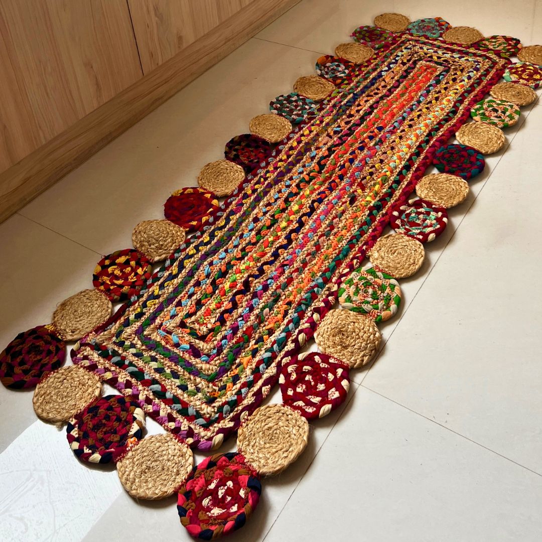 Colour Weave Jute Rug
