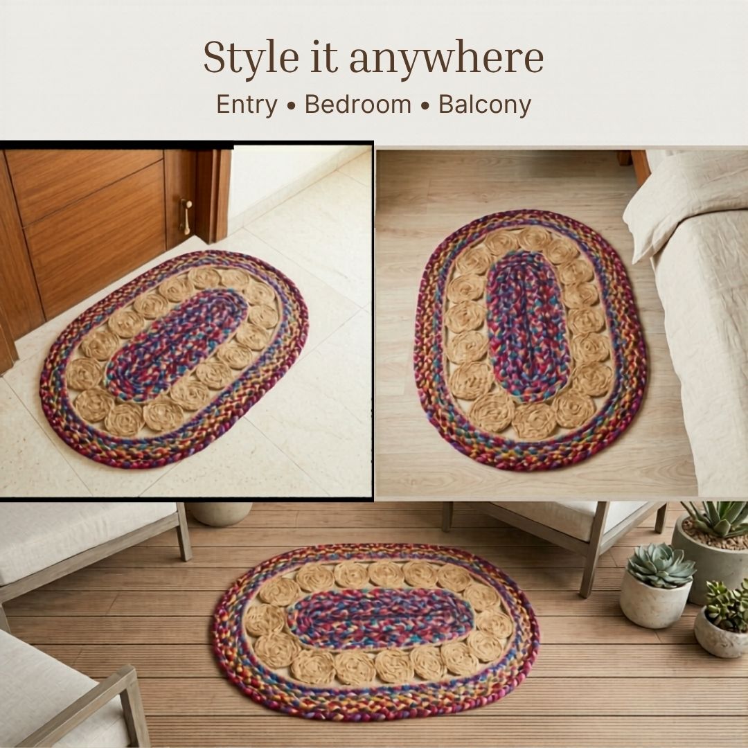 Boho Hoops Jute Mat