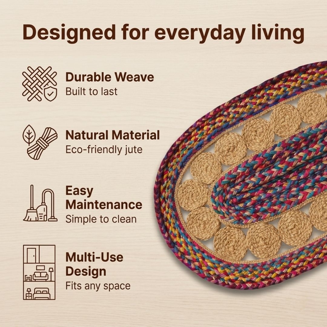 Boho Hoops Jute Mat