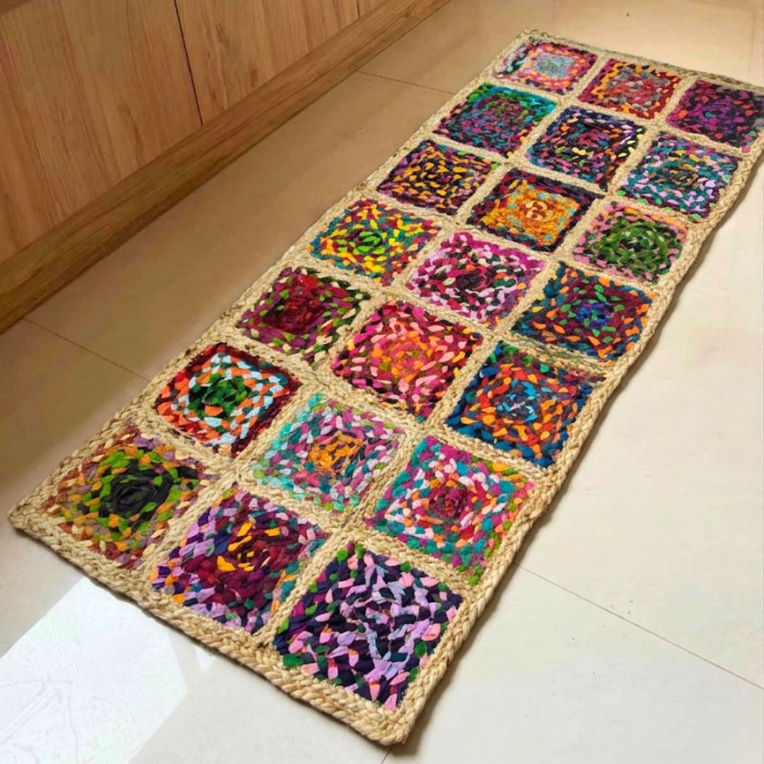Checker Weave Jute Rug