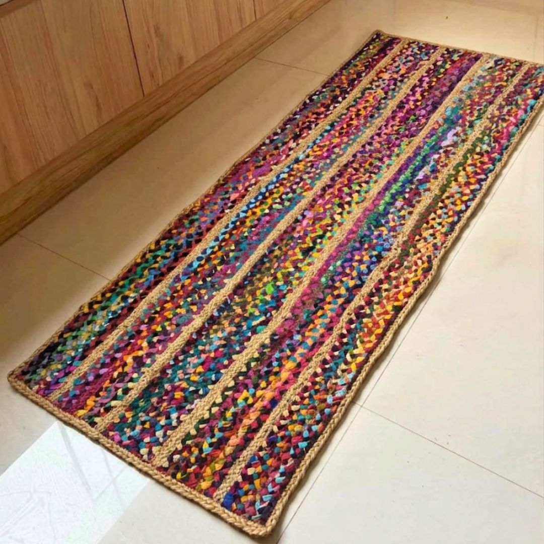 Stripe Weave Jute Rug