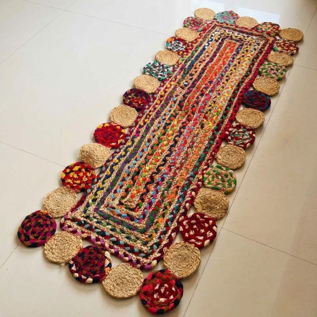 Colour Weave Jute Rug
