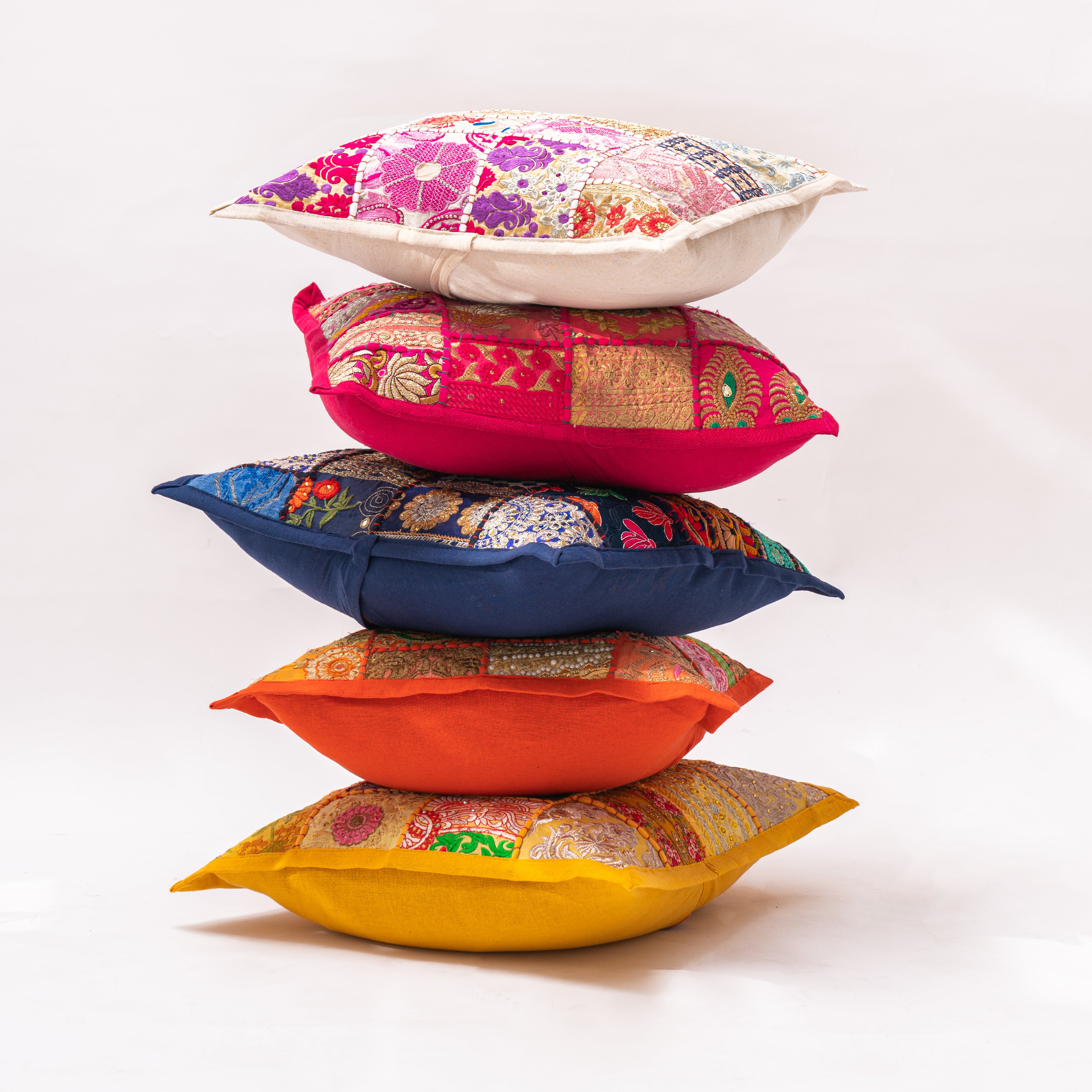 Assorted Patchwork Cushion Cover (Set of 5)