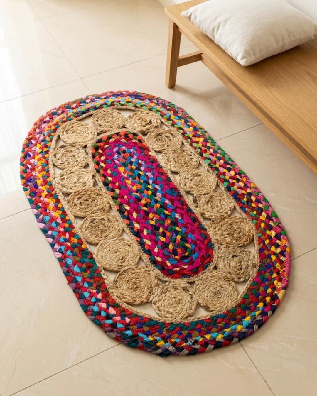 Boho Hoops Jute Mat