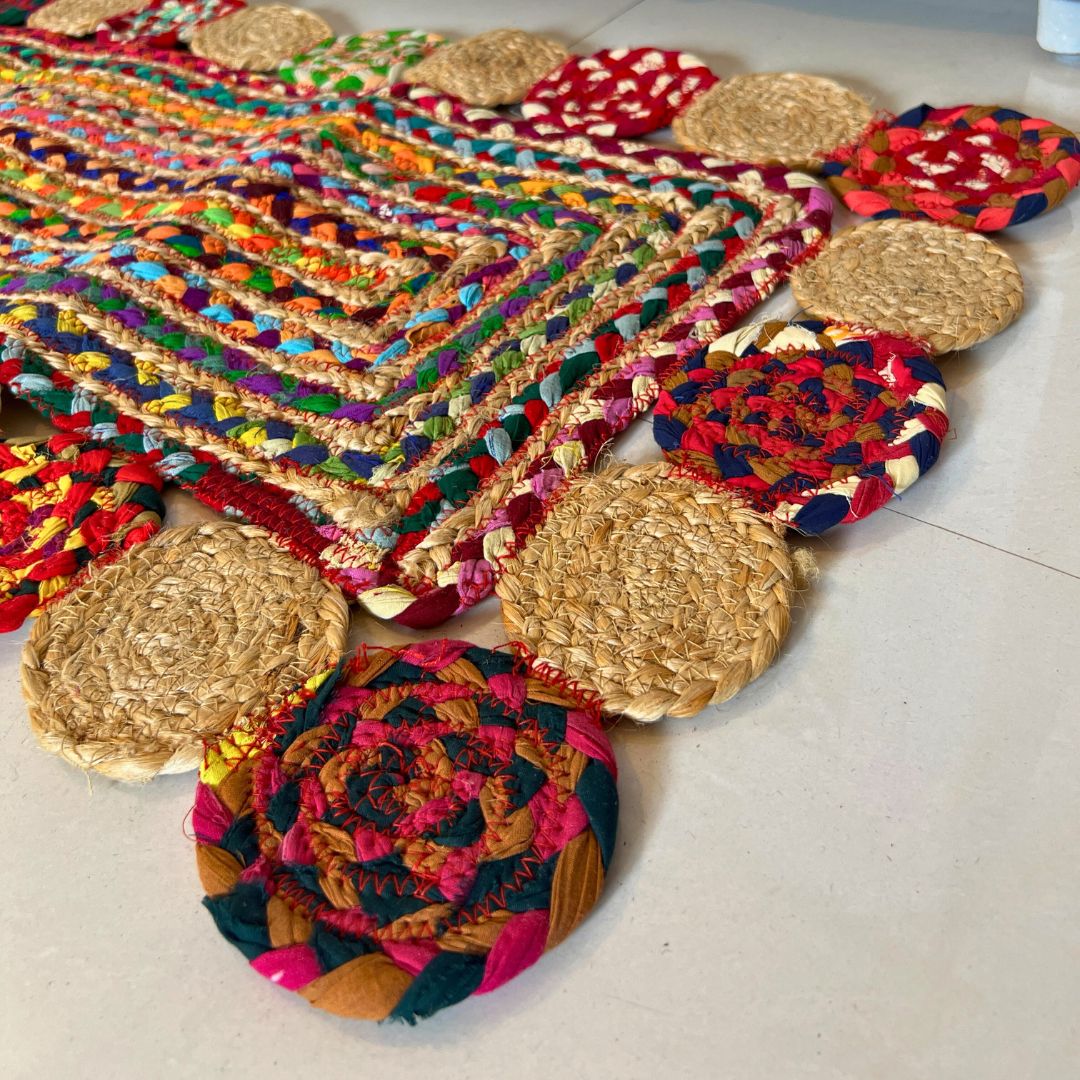 Colour Weave Jute Rug