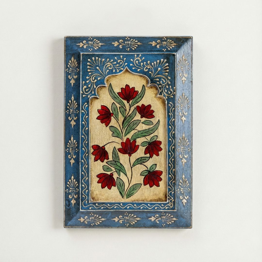 Blue Handpainted Wooden Wall Frame (12x8 inch)