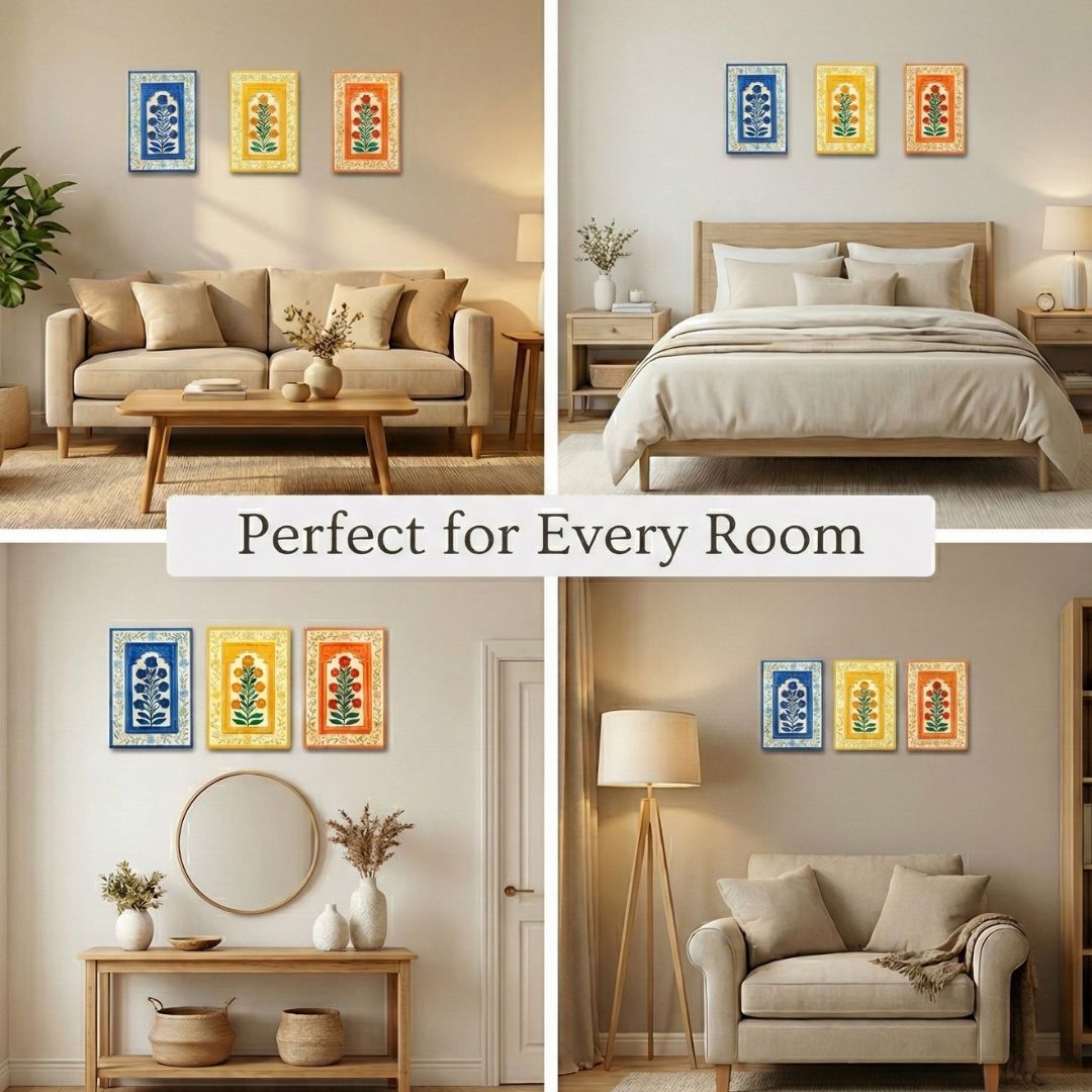 Heritage Bloom Trio - Set Of 3 Frames (12x8 inch)