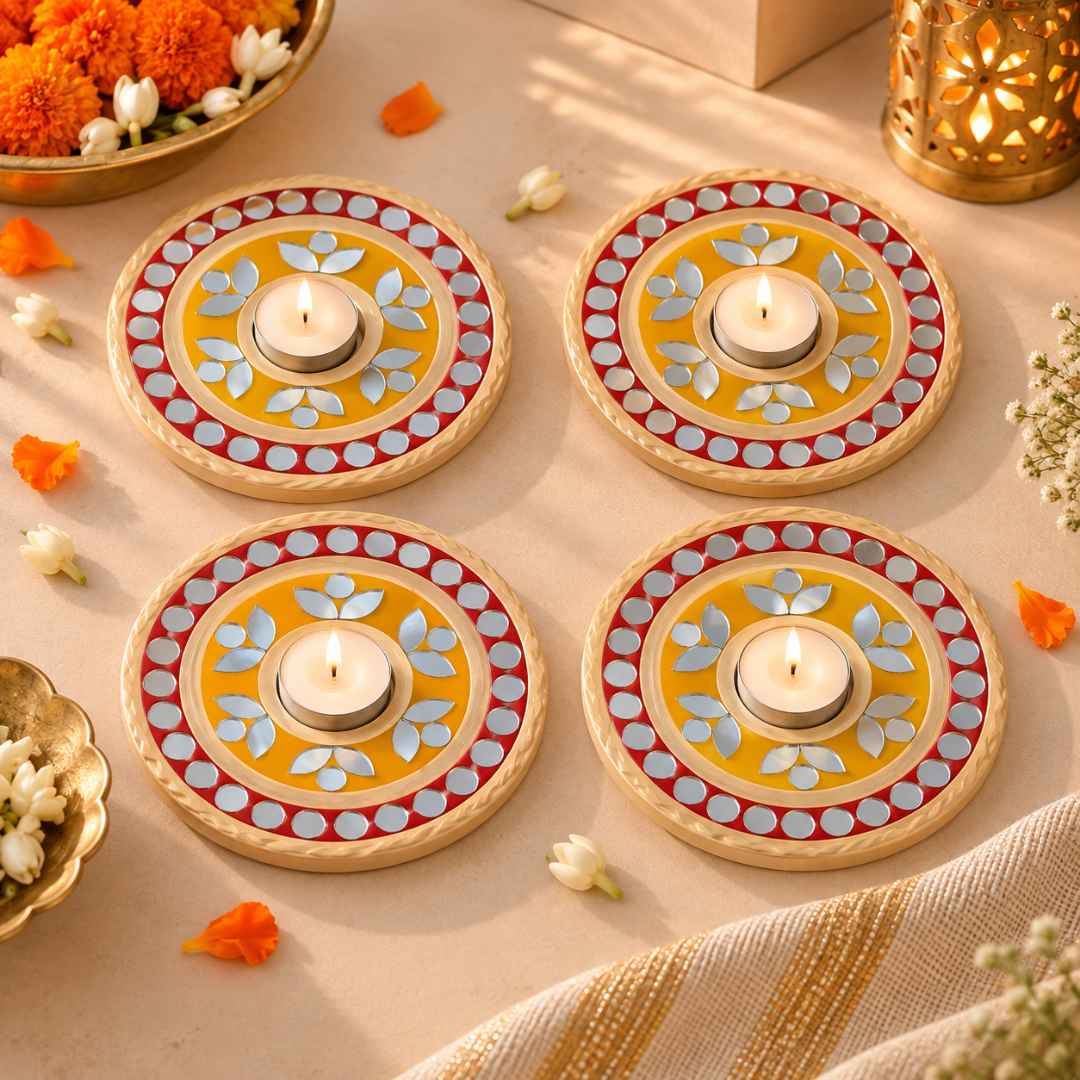 Mandala Lippan Tealight Holder (Set of 4)