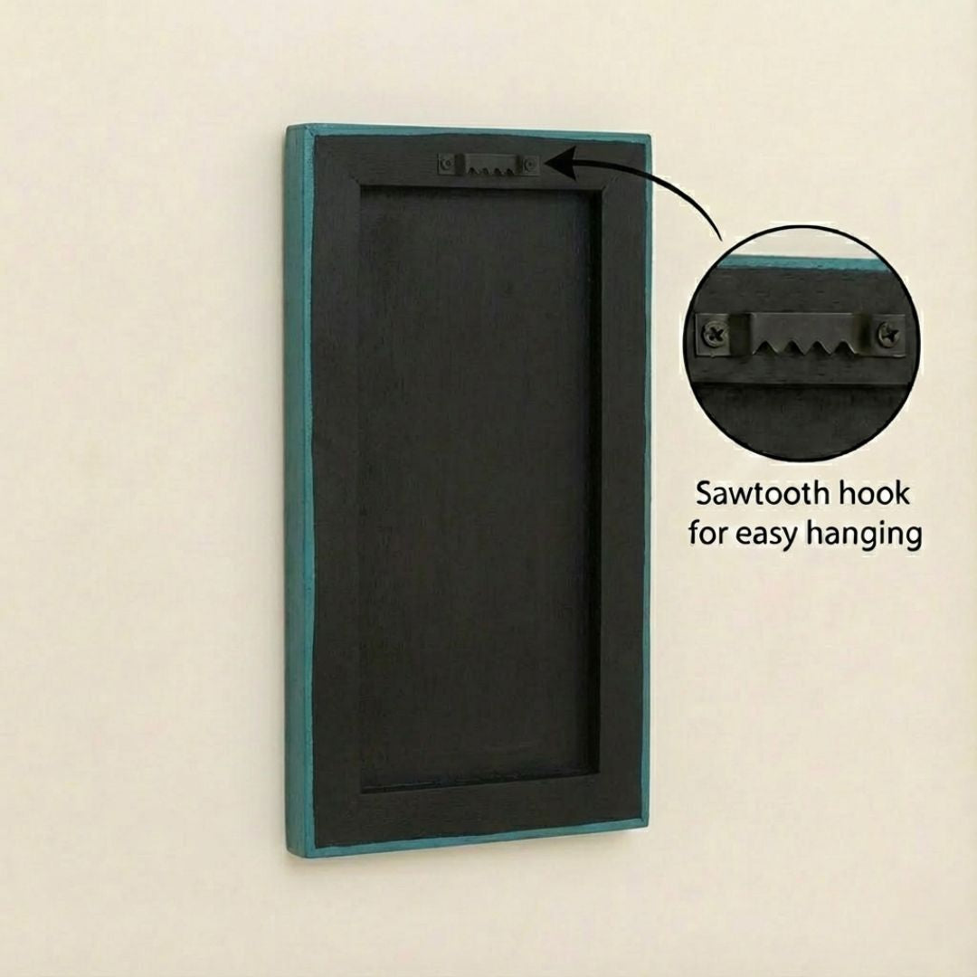 Midnight Blue Handpainted Wooden Mirror