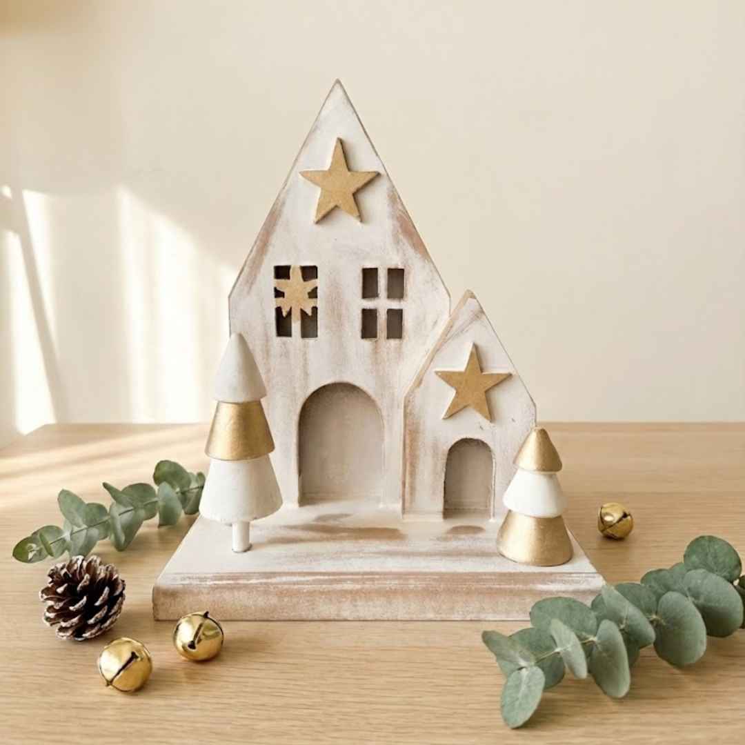Christmas Wooden House Decor