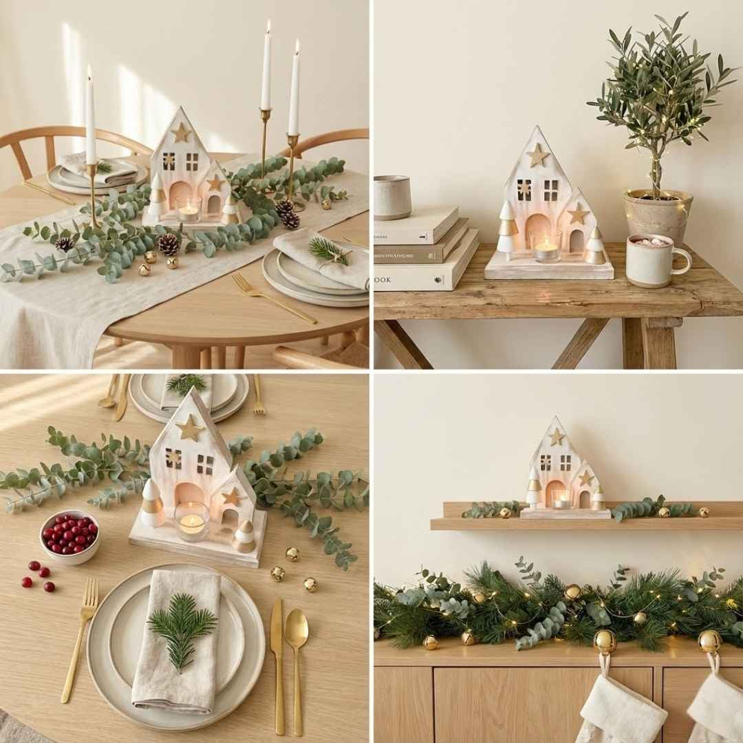 Christmas Wooden House Decor