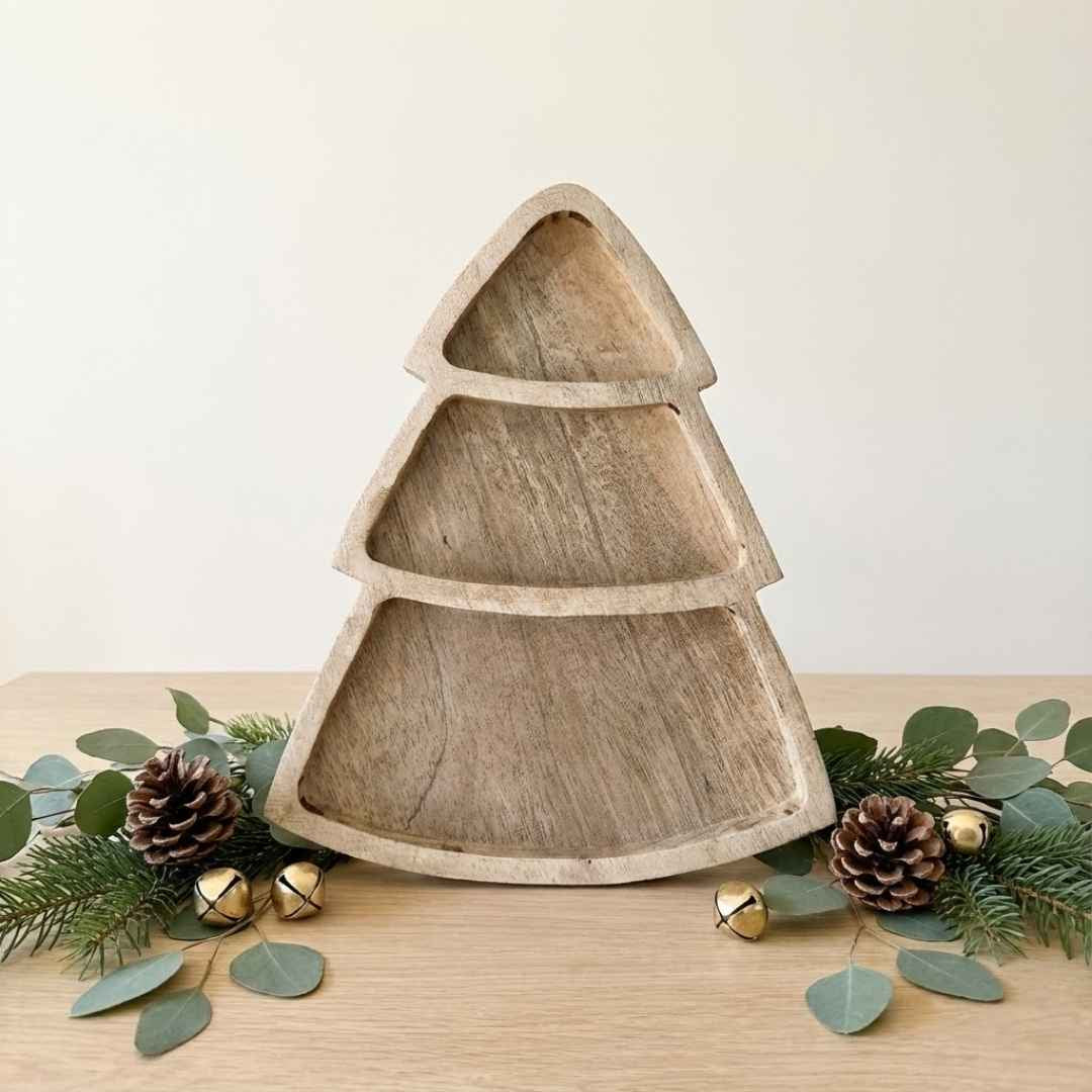 Holiday Wooden Platter (Set Of 2)