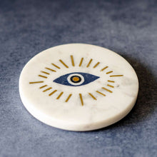 Load image into Gallery viewer, Evil Eye Marble Coaster (Set Of 2)
