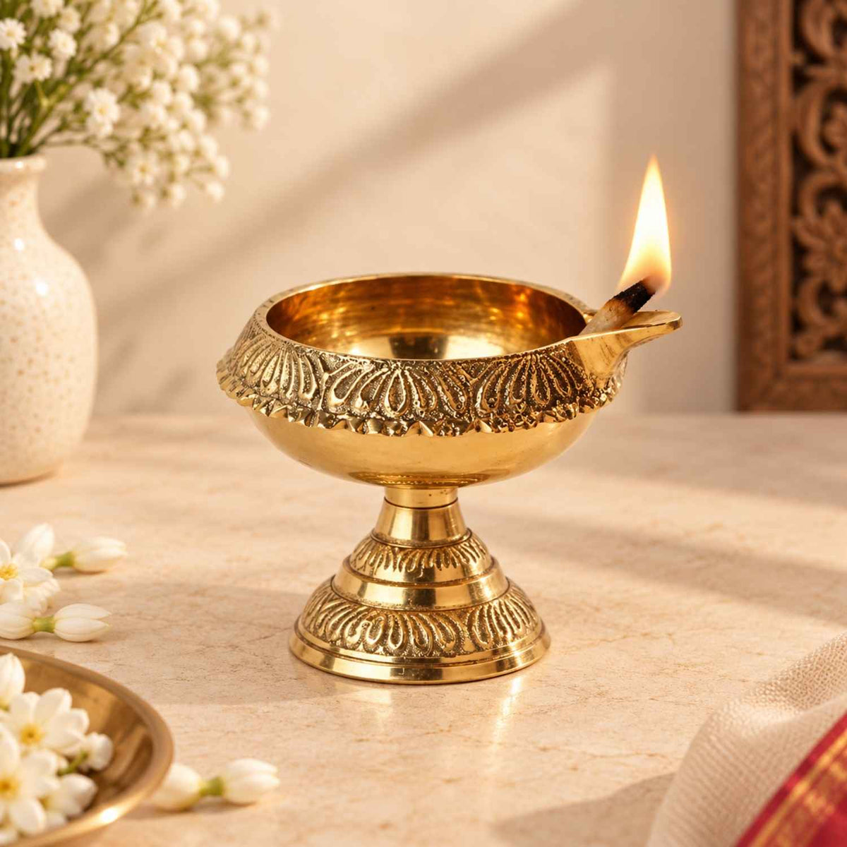 Kuber Brass Diya (Set Of 2)