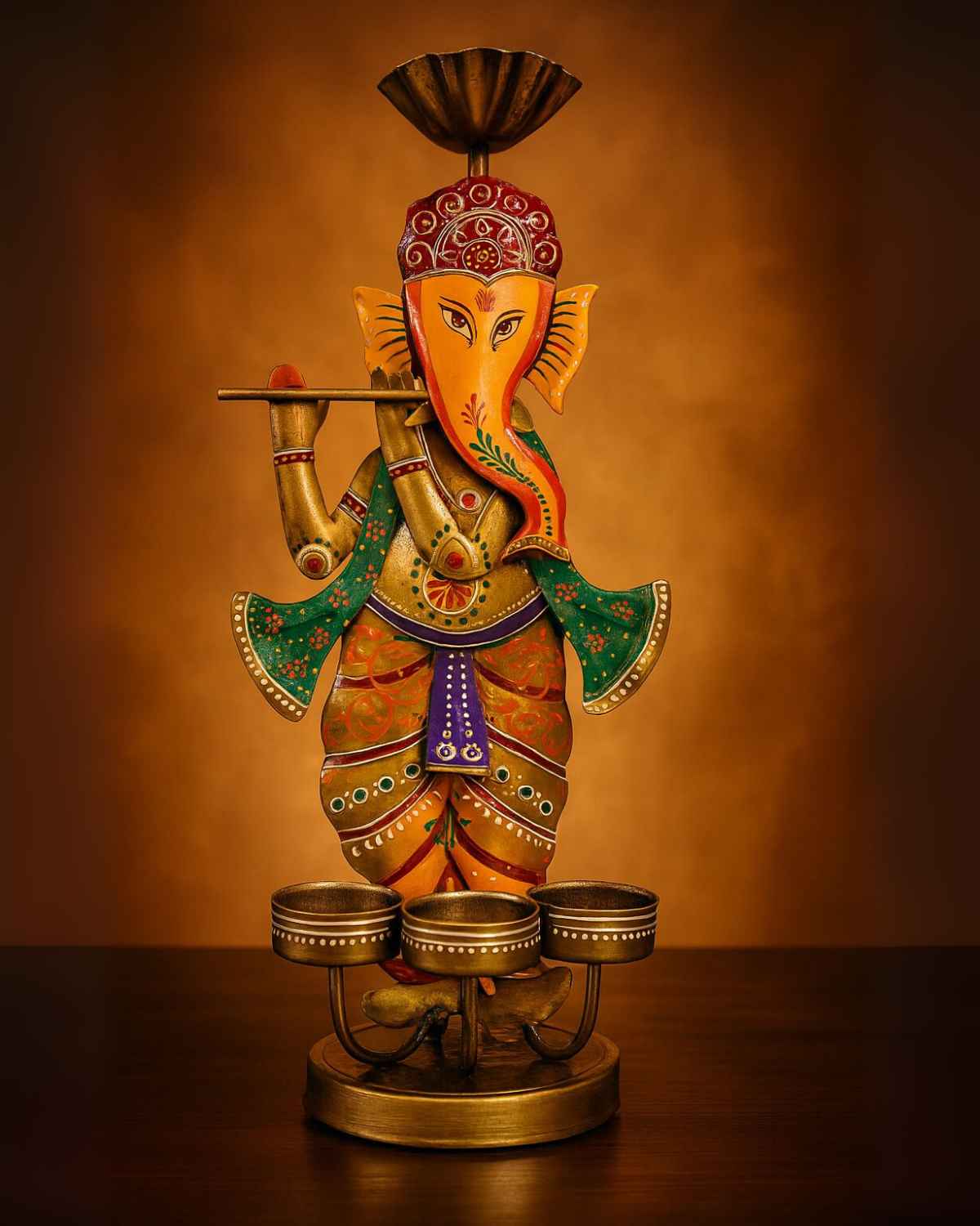 Ganesha Iron Tealight Holder