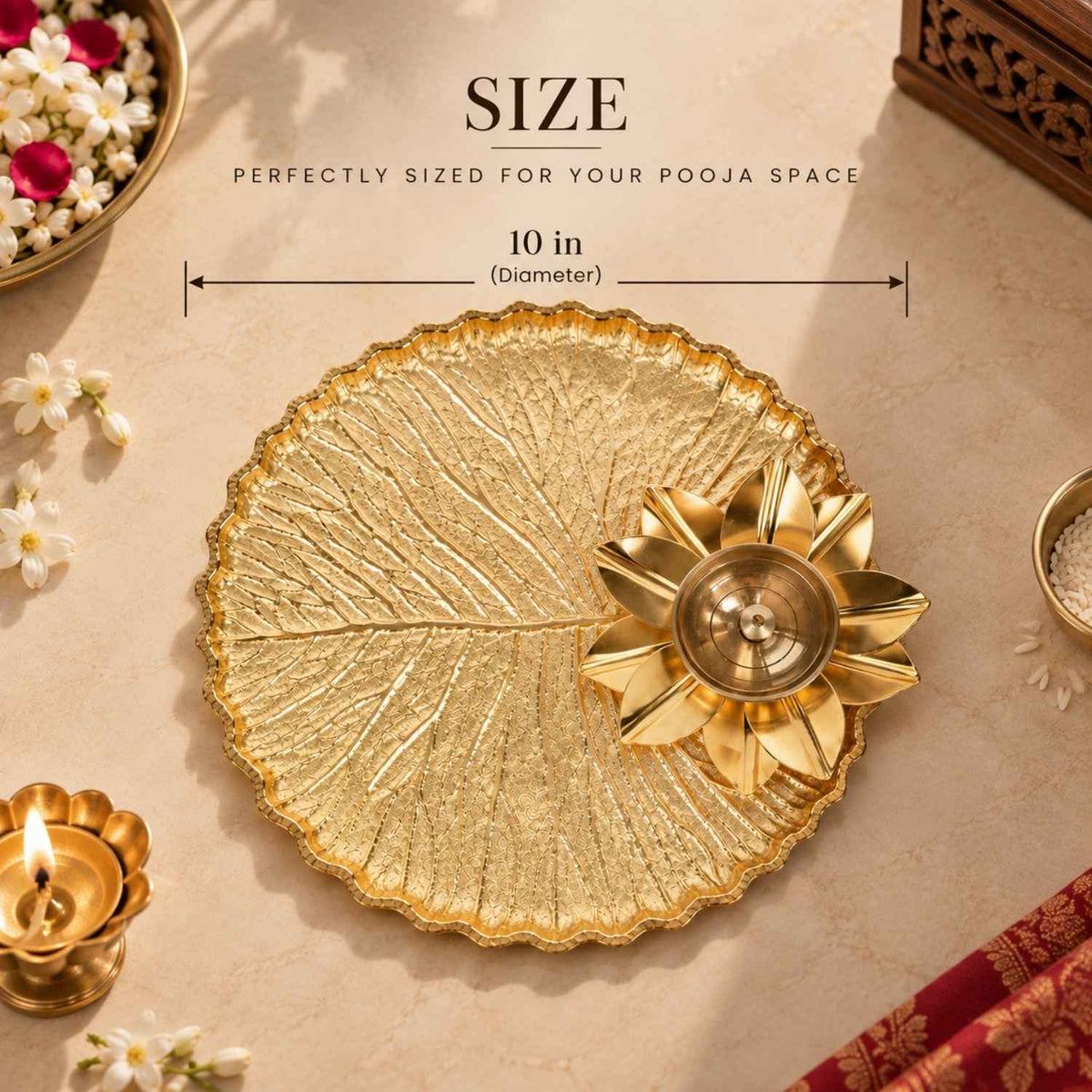 Lotus Pooja Thali