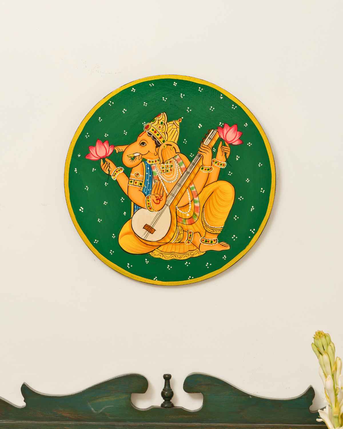 Set Of 5 Pichwai Wall Plates