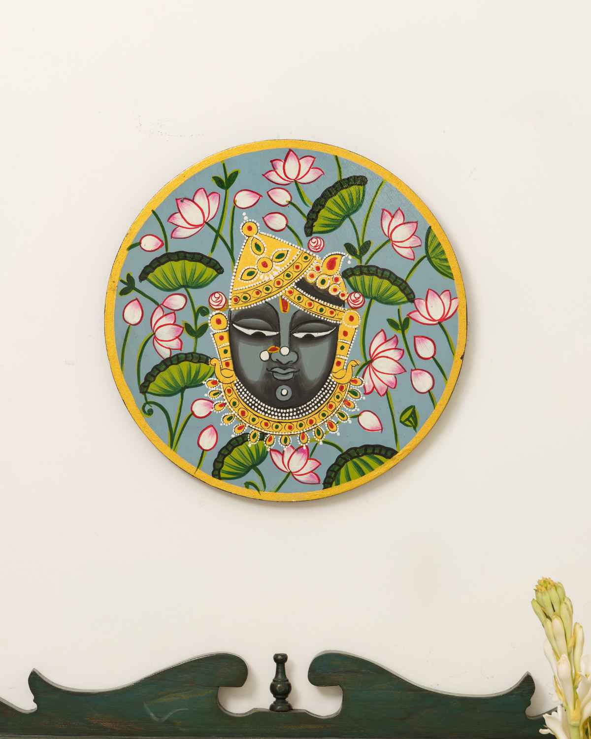 Set Of 5 Pichwai Wall Plates