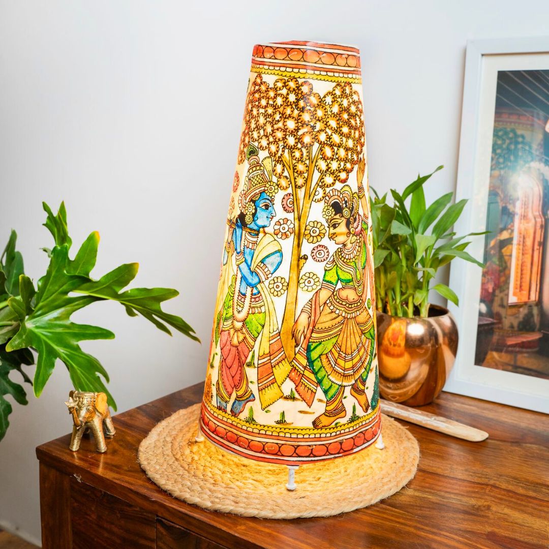 Atrangi Studio Radha Krishna Leather Lamp