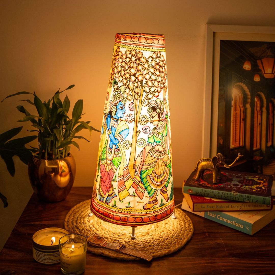 Atrangi Studio Radha Krishna Leather Lamp