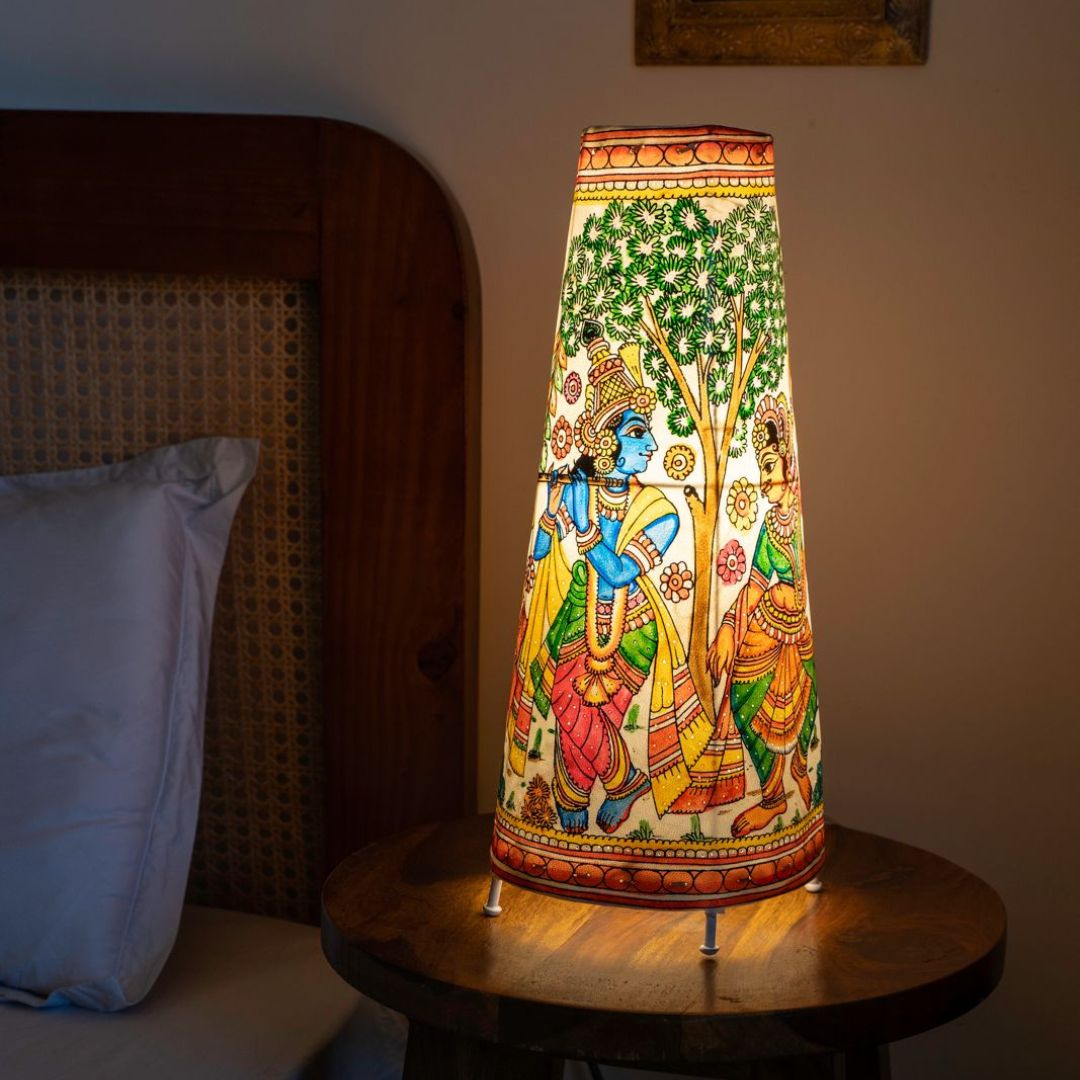 Atrangi Studio Radha Krishna Leather Lamp