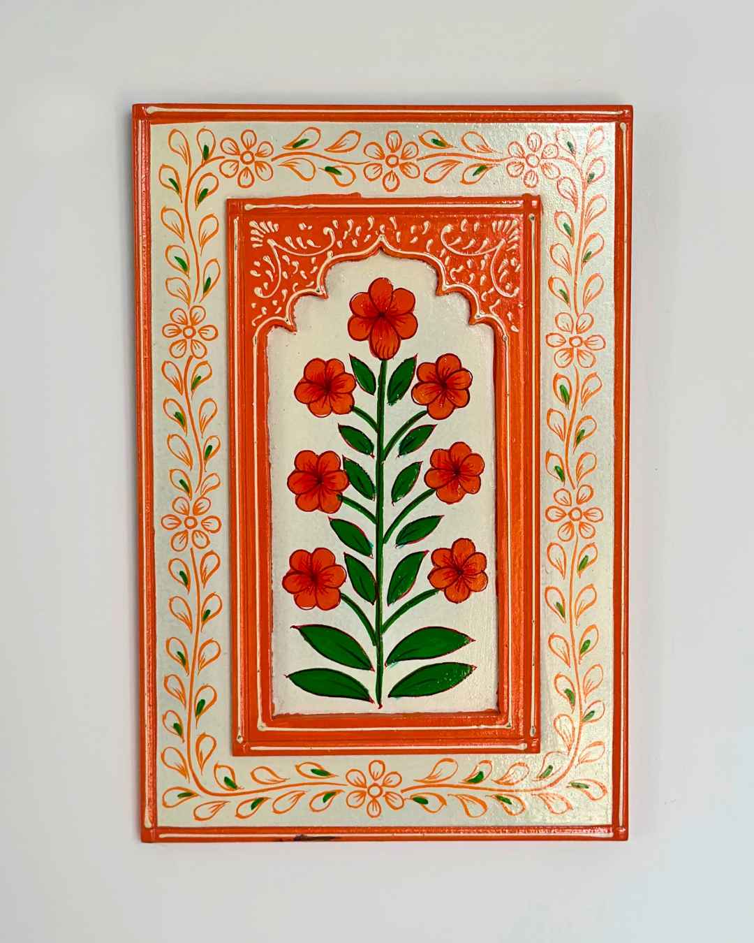 Sunset Orange Wooden Wall Frame