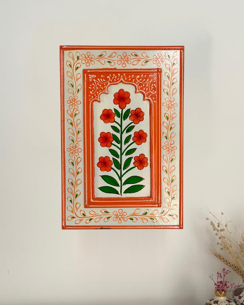 Sunset Orange Wooden Wall Frame