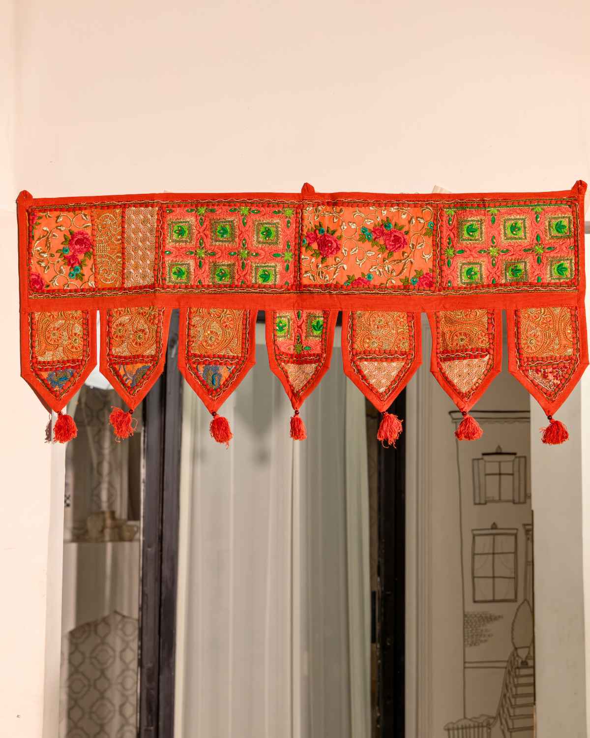Patchwork Toran - Orange