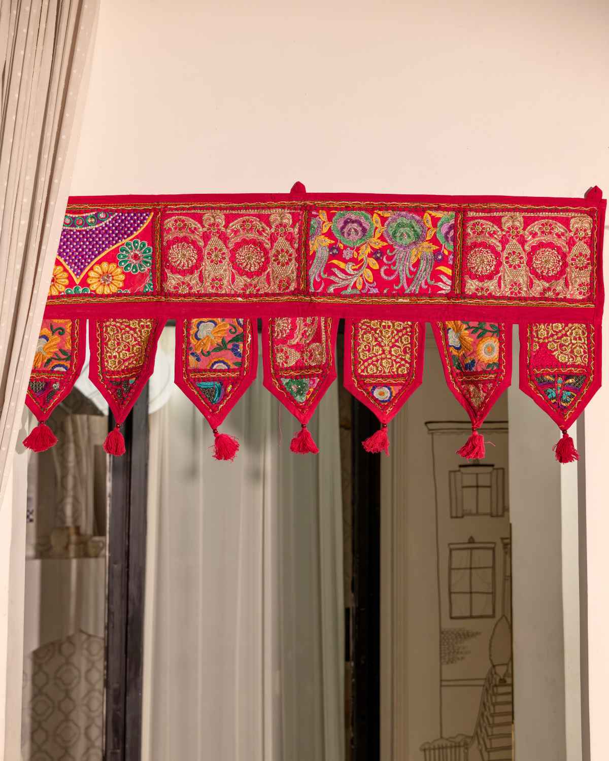Patchwork Toran - Pink