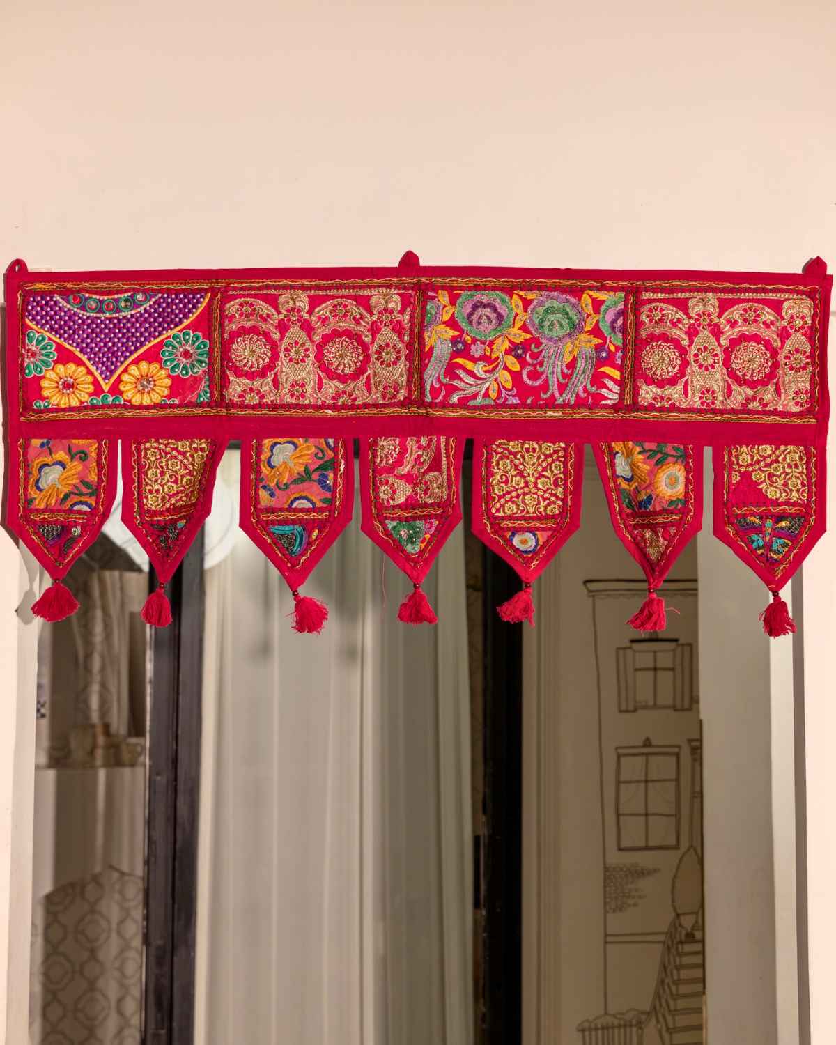 Patchwork Toran - Pink