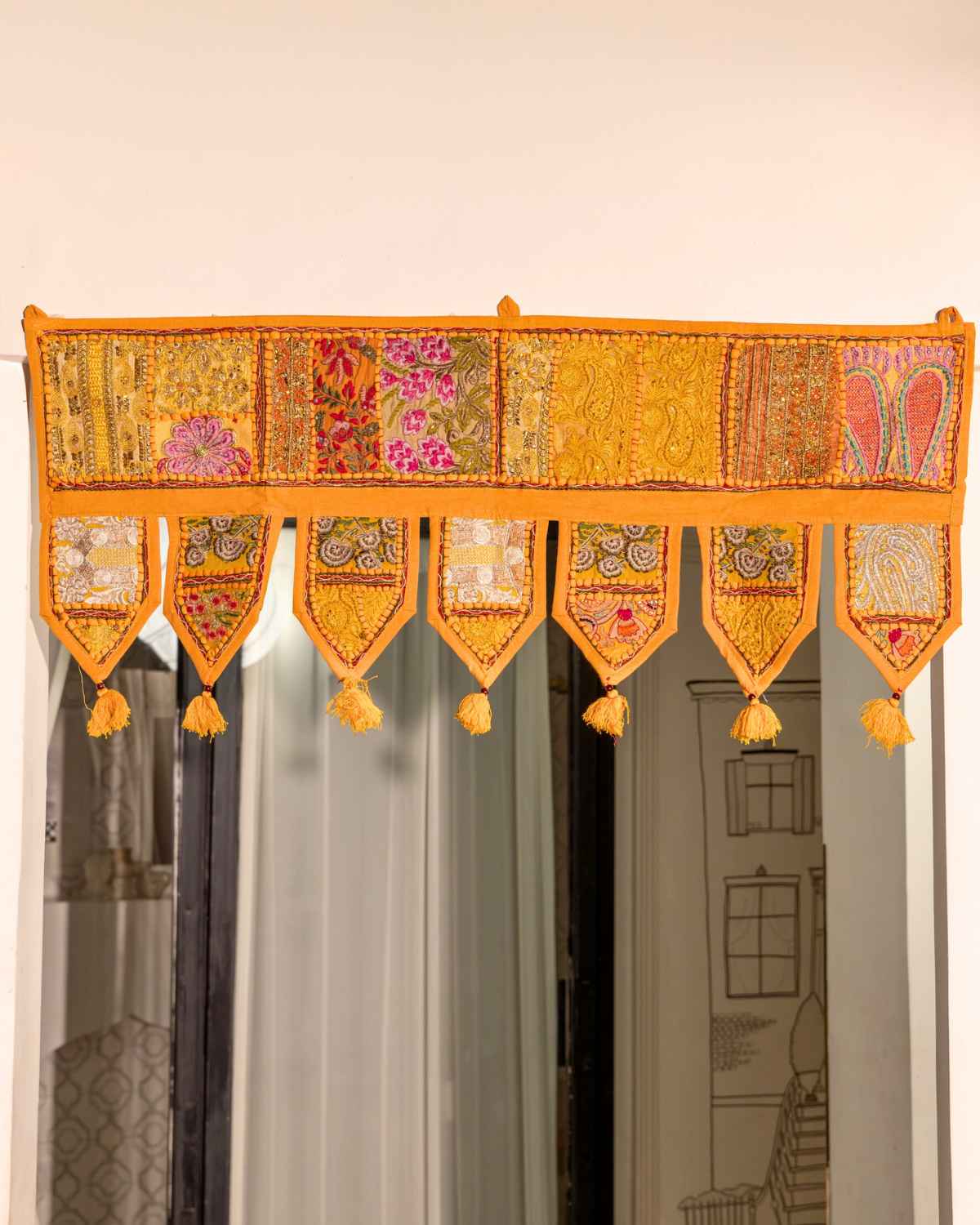 Patchwork Toran - Yellow