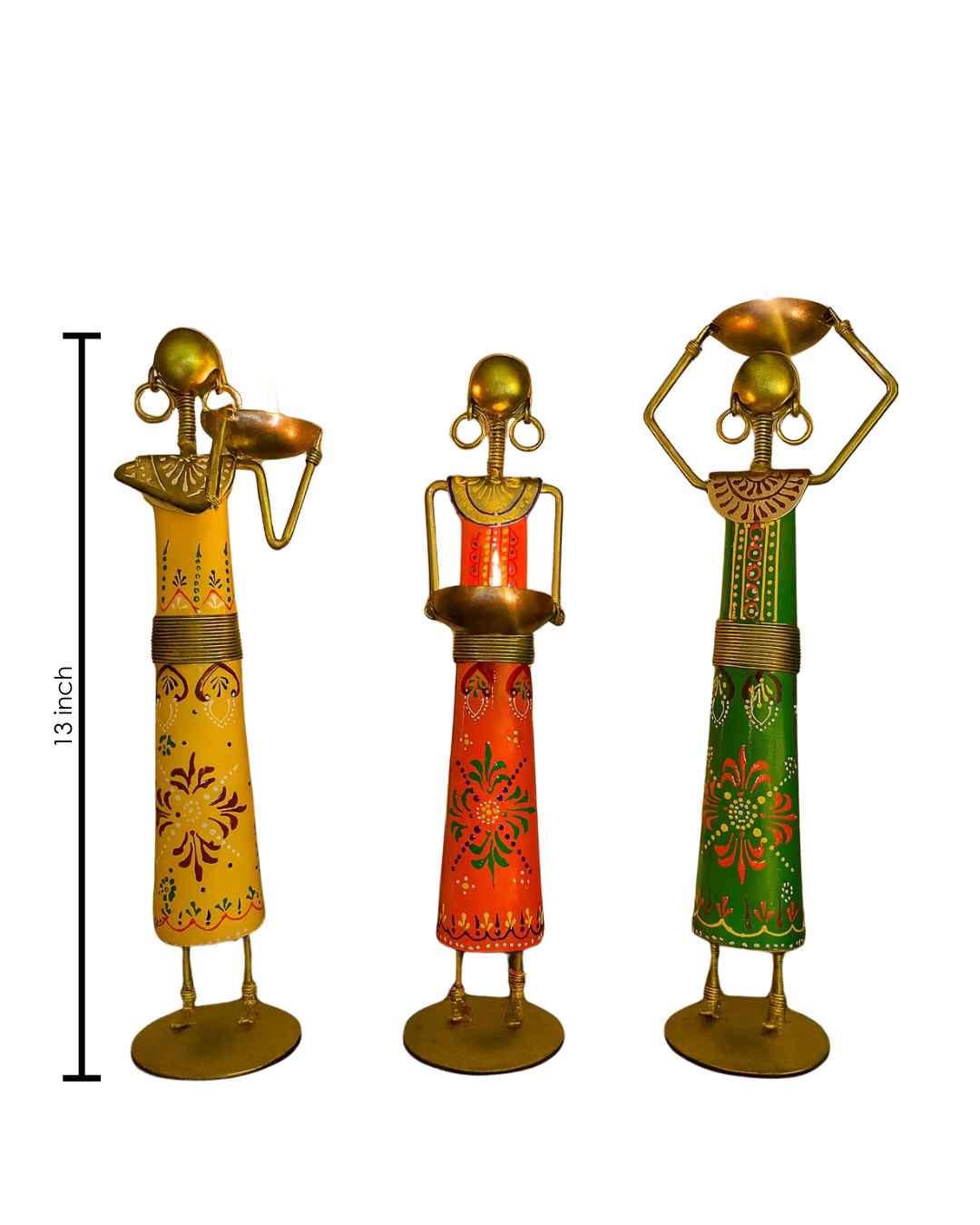 Tribal Lady Tealight Holders (Set Of 3)