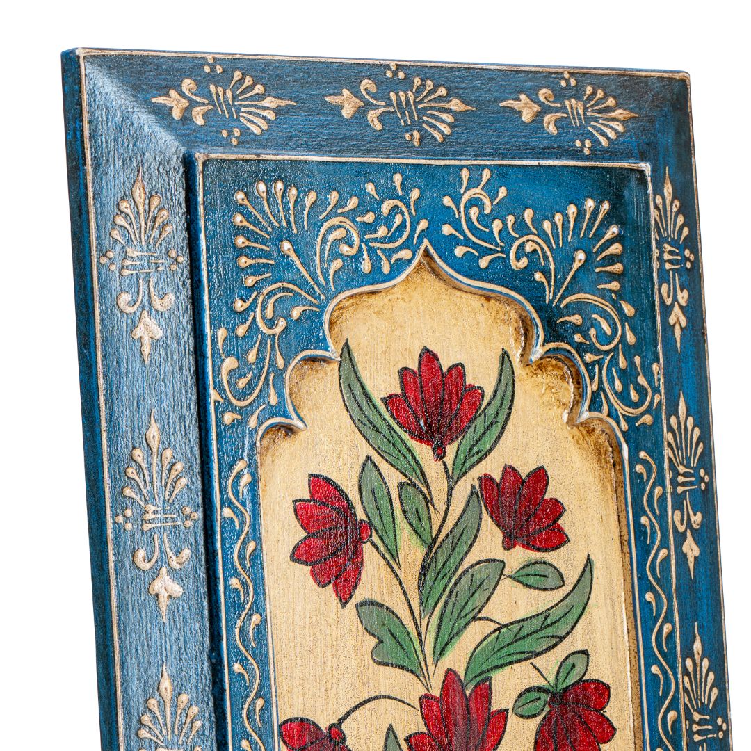 Blue Handpainted Wooden Wall Frame