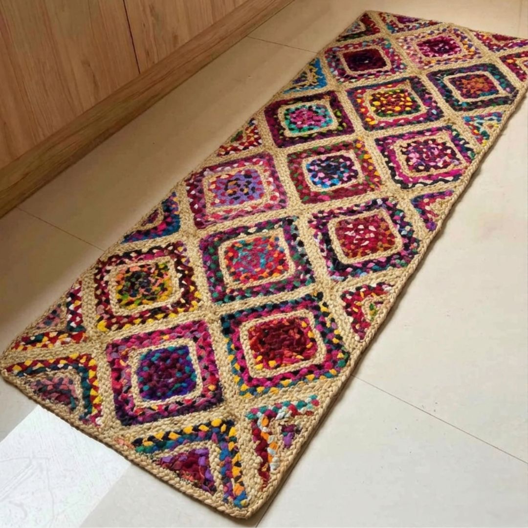 Diamond Weave Jute Rug