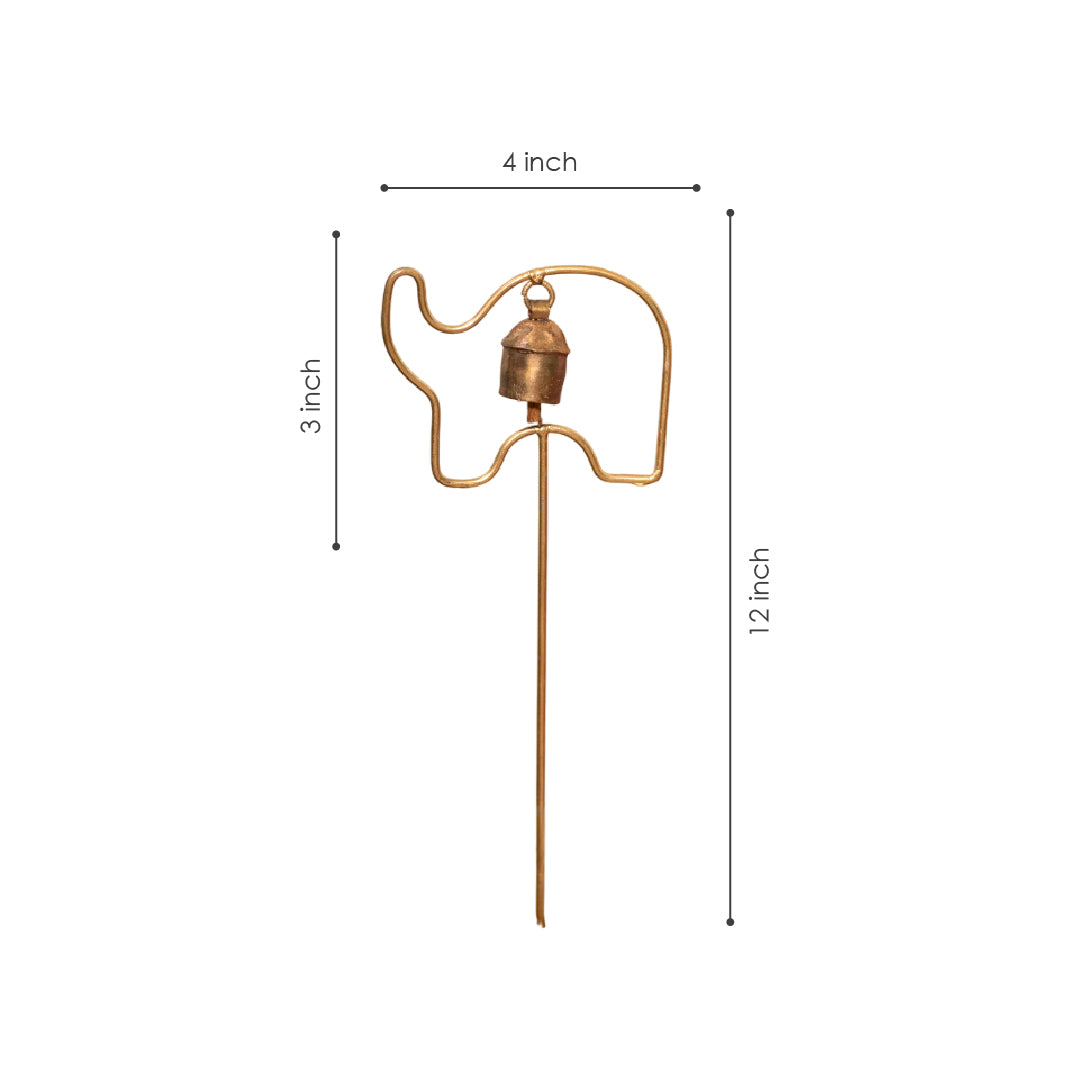 Elephant Kutch Garden Stake (Set Of 3)