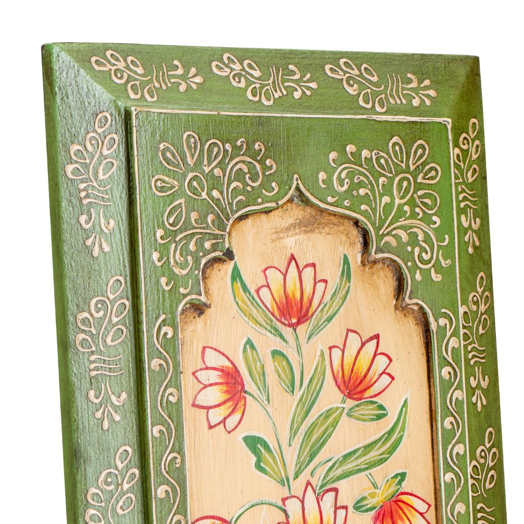 Green Handpainted Wooden Wall Frame