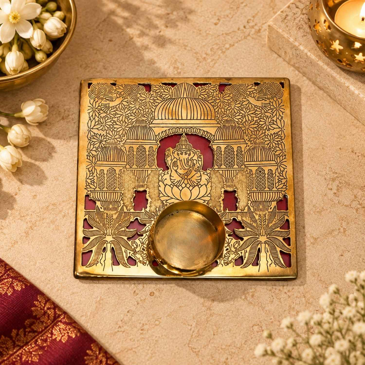 Shri Ganesh Darbar Tealight Holder