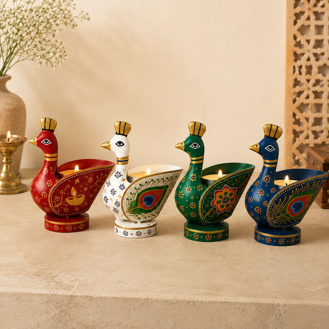 Royal Mayur Iron Tealight Holder (Set Of 4)
