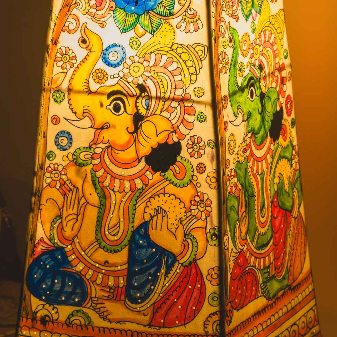 Ganesha Leather Lamp