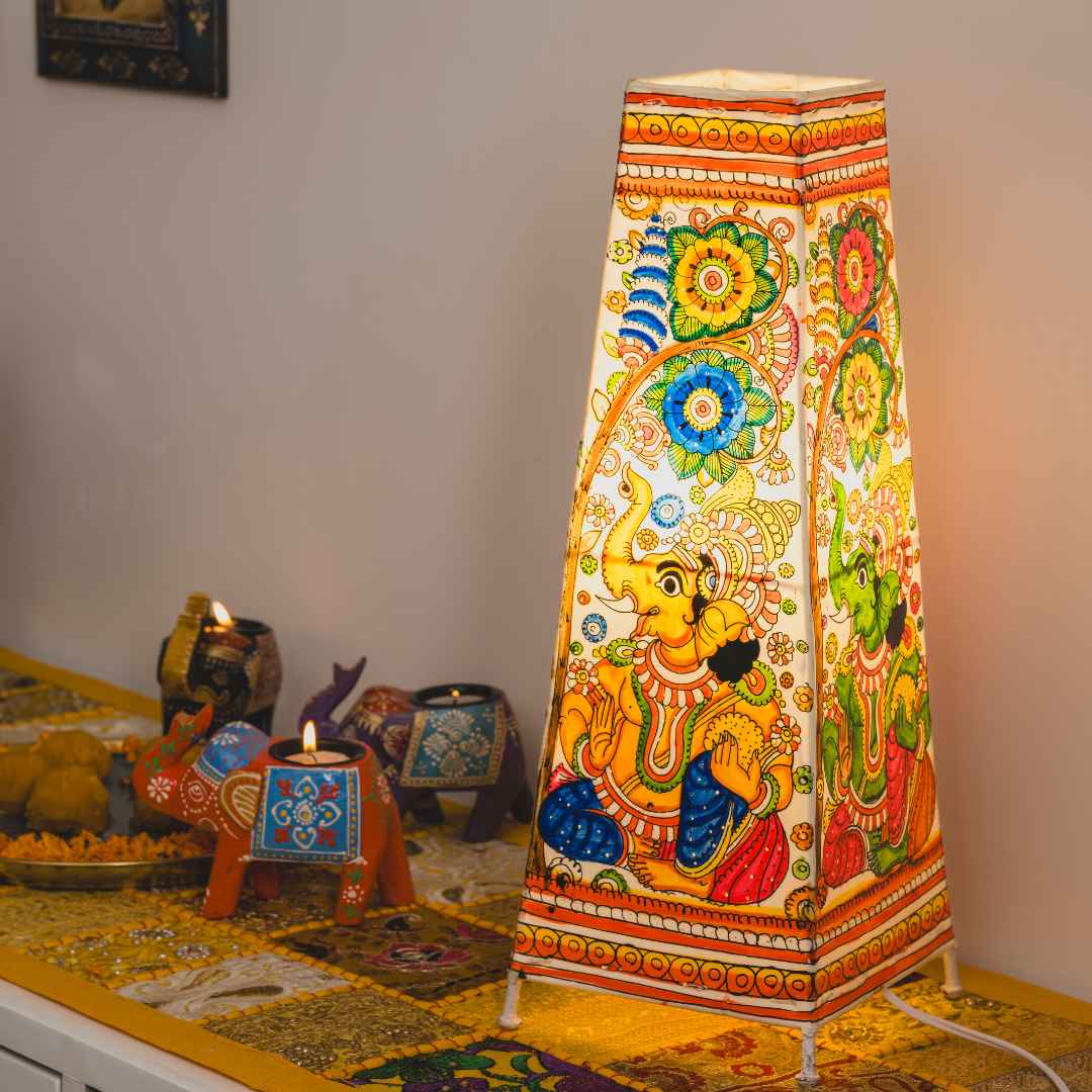 Ganesha Leather Lamp