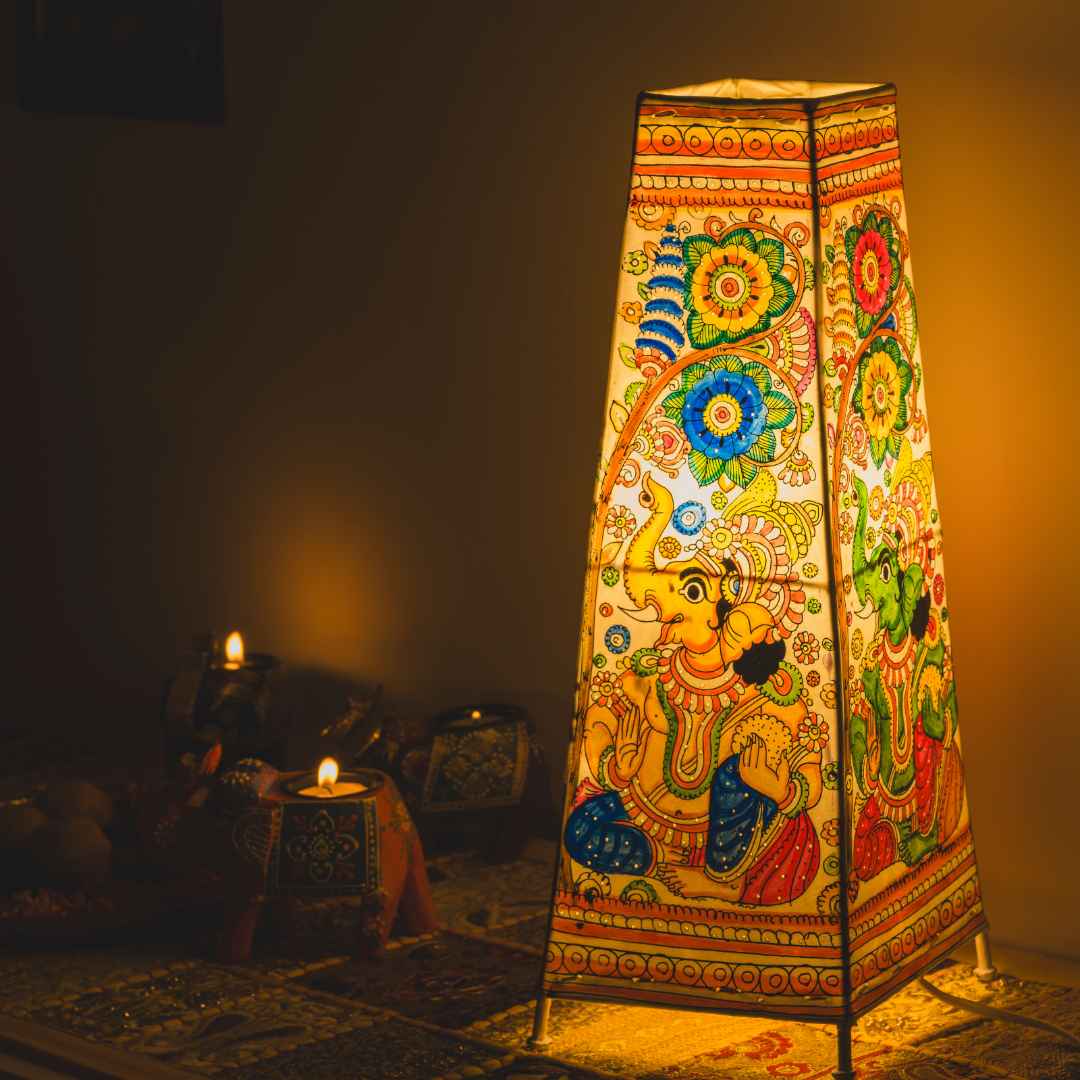 Ganesha Leather Lamp