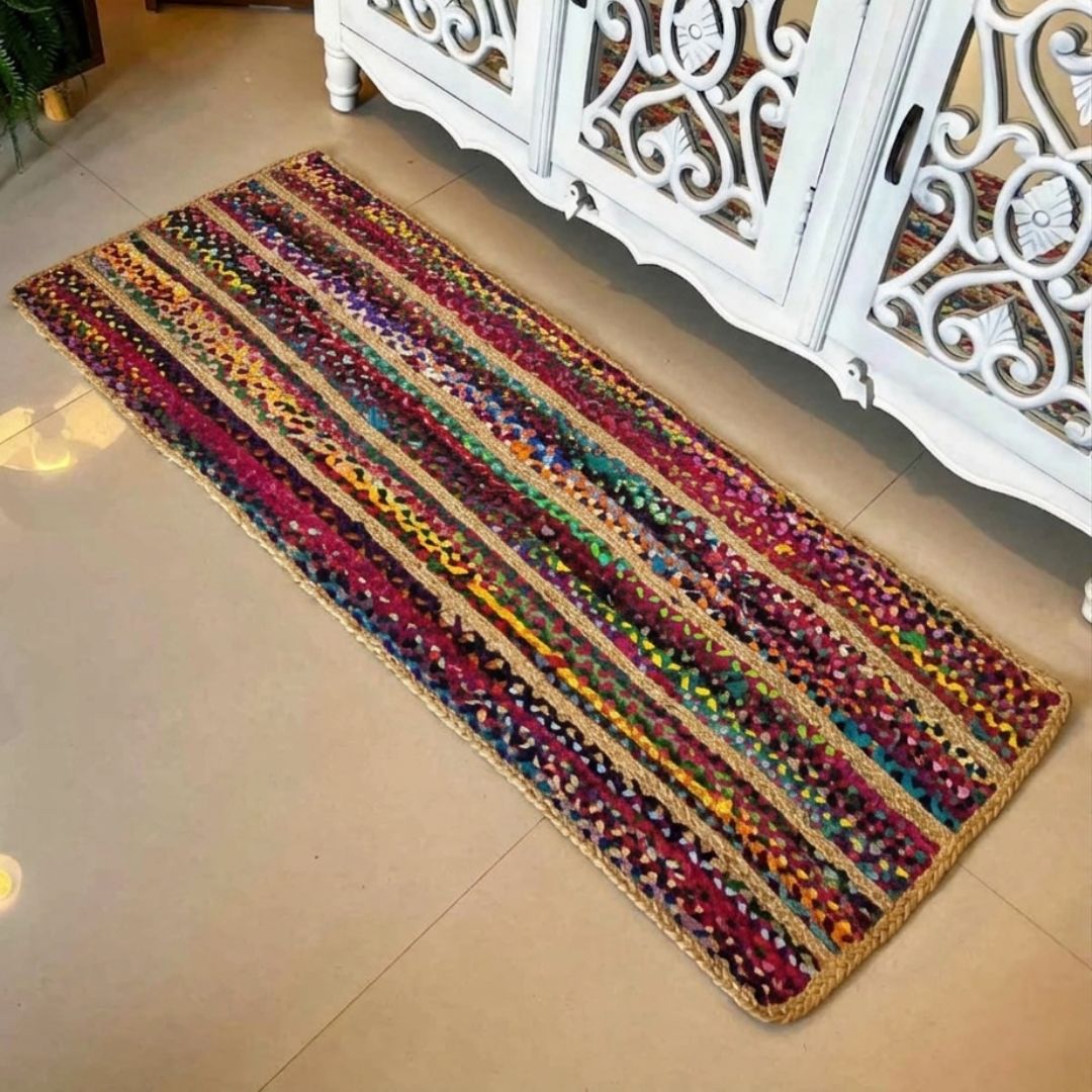 Stripe Weave Jute Rug