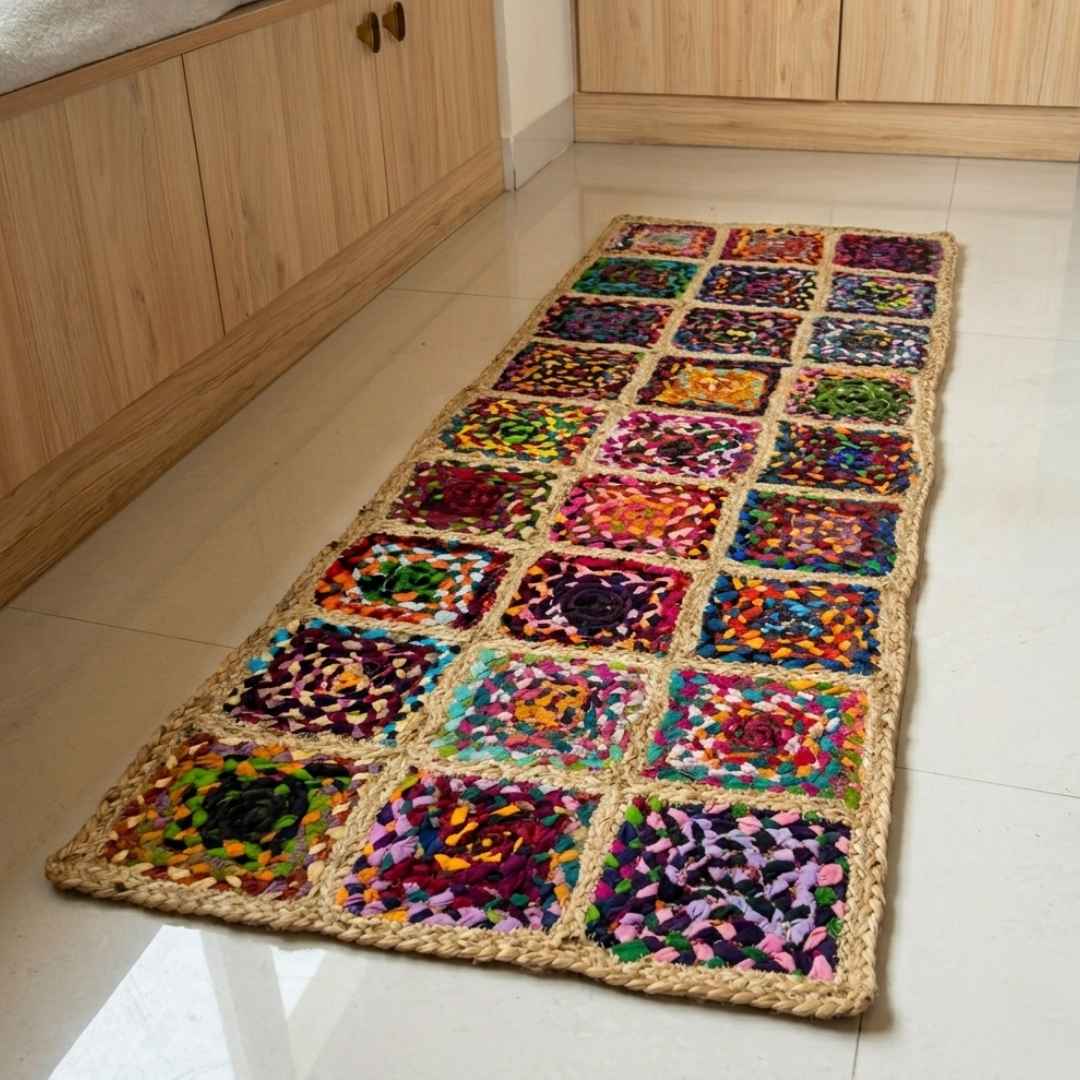 Checker Weave Jute Rug