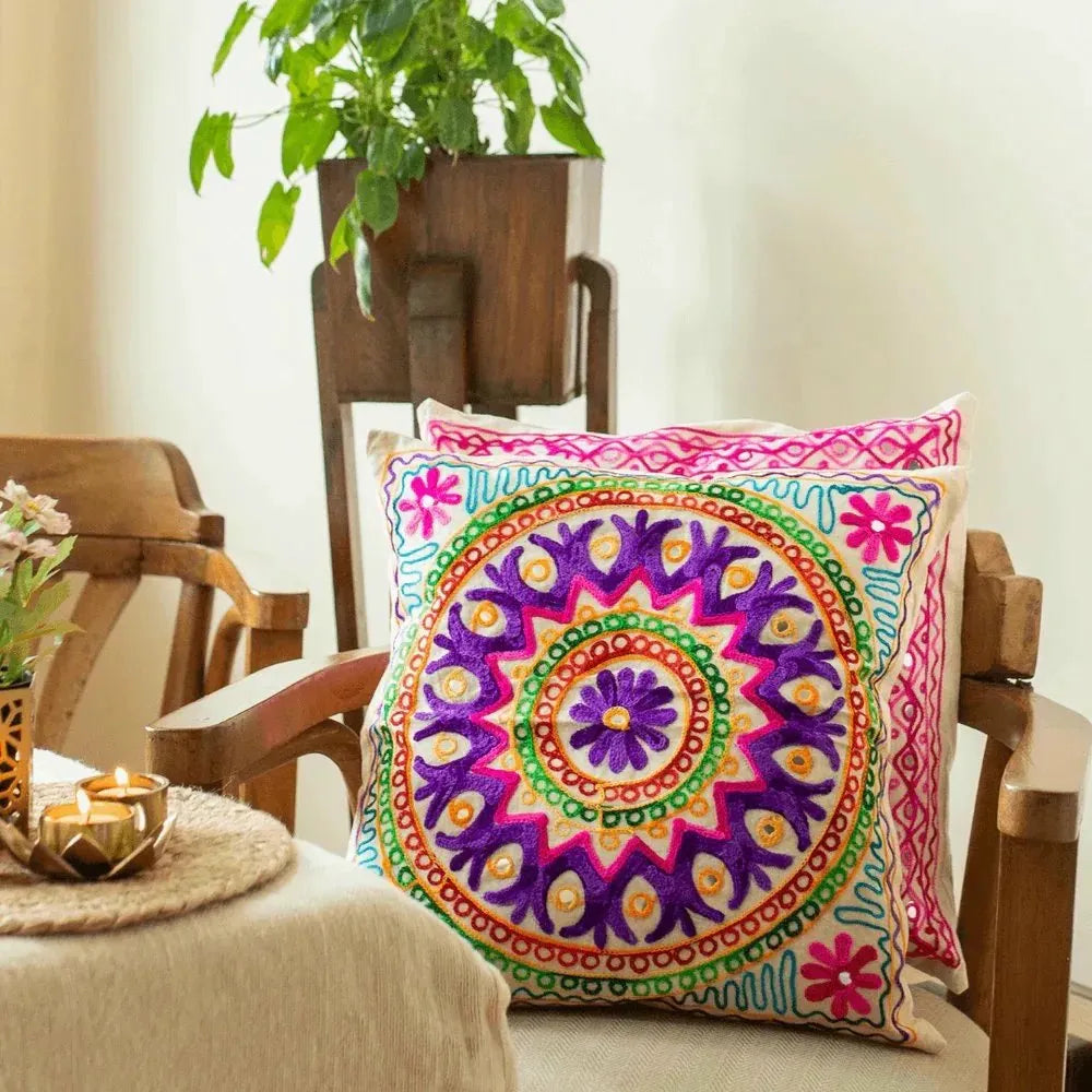 Rangrez Aari Cushion Covers (Set of 5)