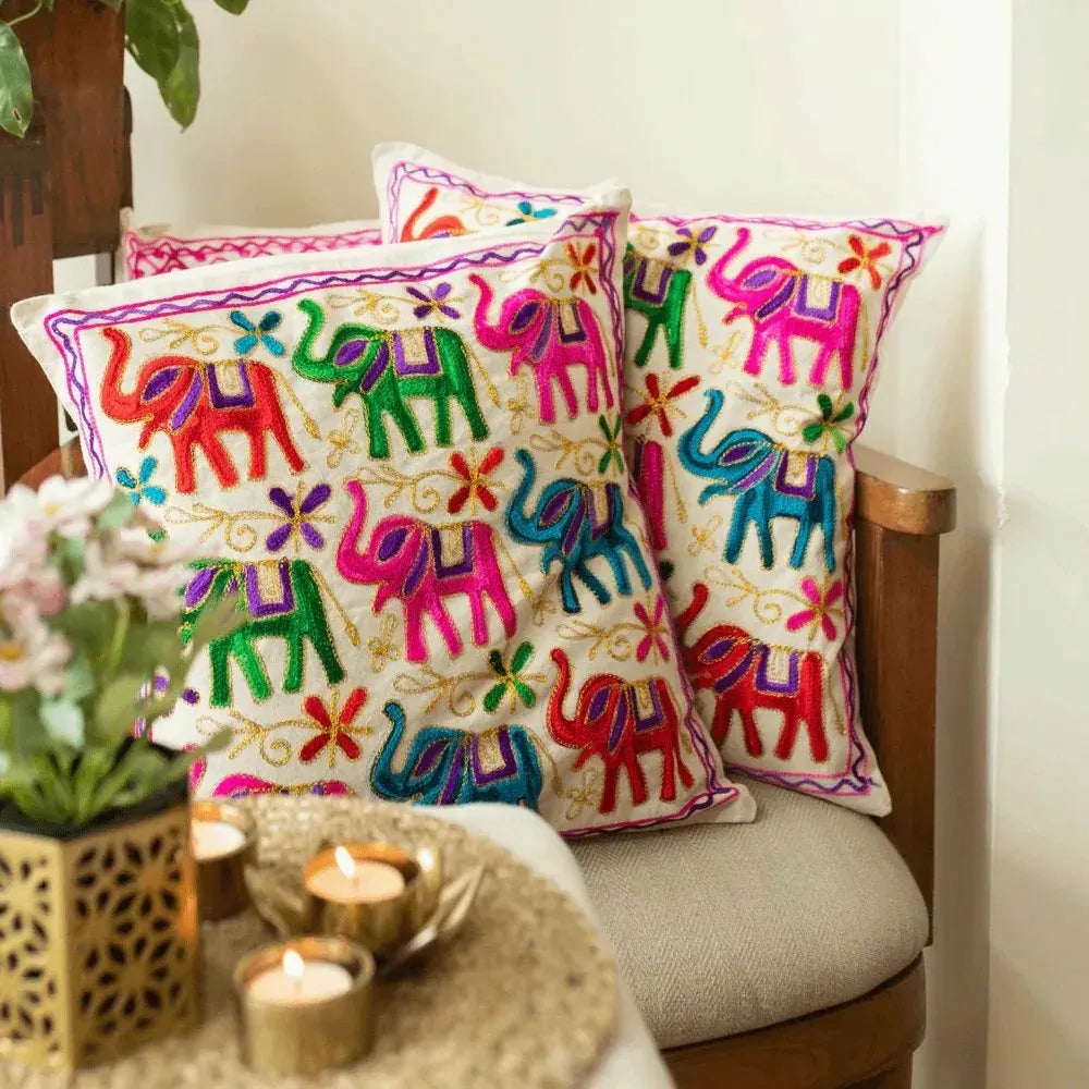 Rangrez Aari Cushion Covers (Set of 5)