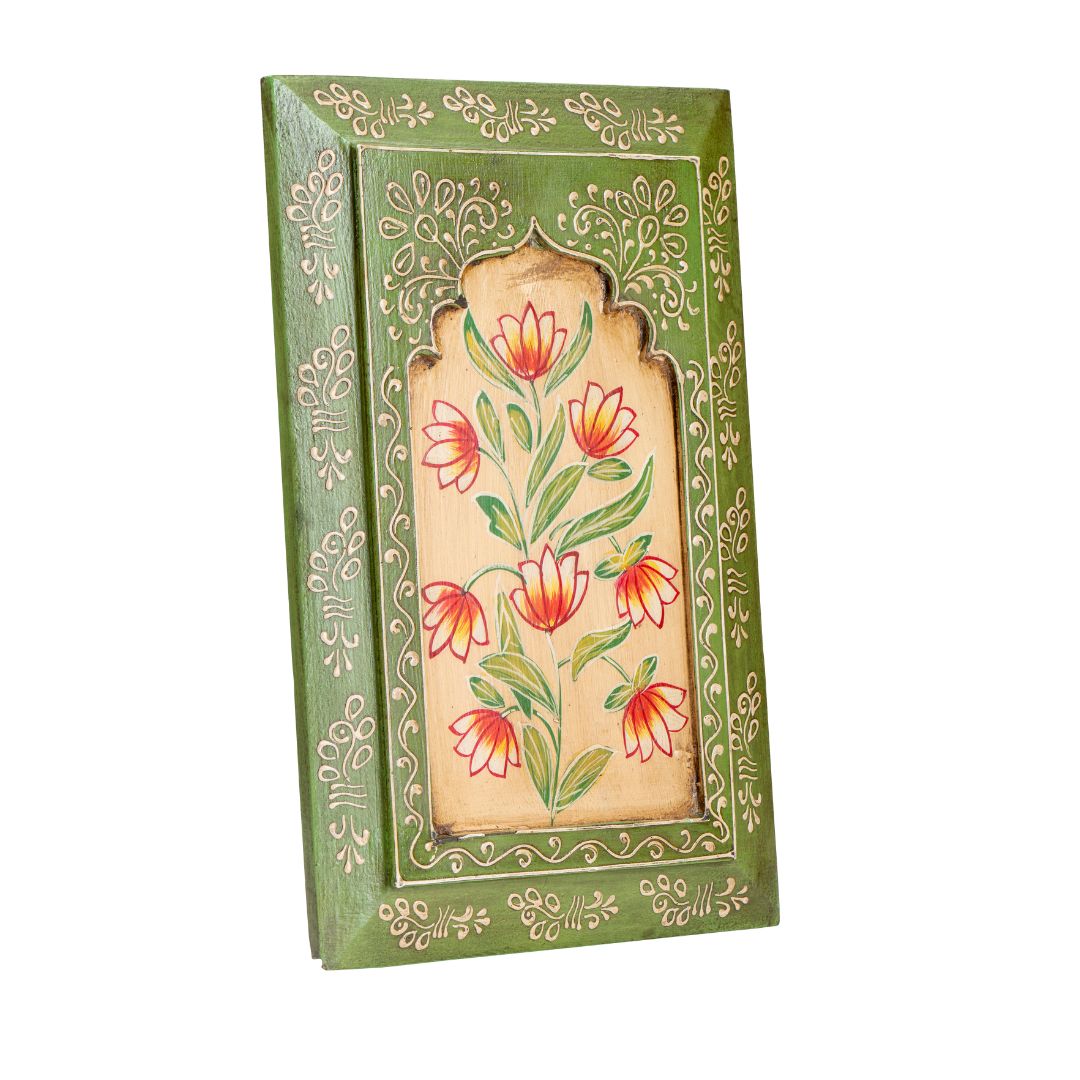 Green Handpainted Wooden Wall Frame