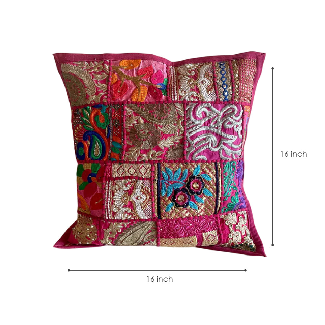 Pink Patchwork Cushion Cover (Set of 2)