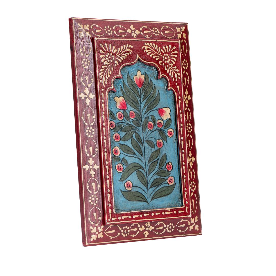 Red Handpainted Wooden Wall Frame